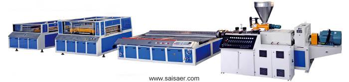 PVC hollow panel extrusion production line