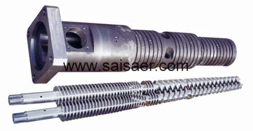 Conical twin screw and barrel