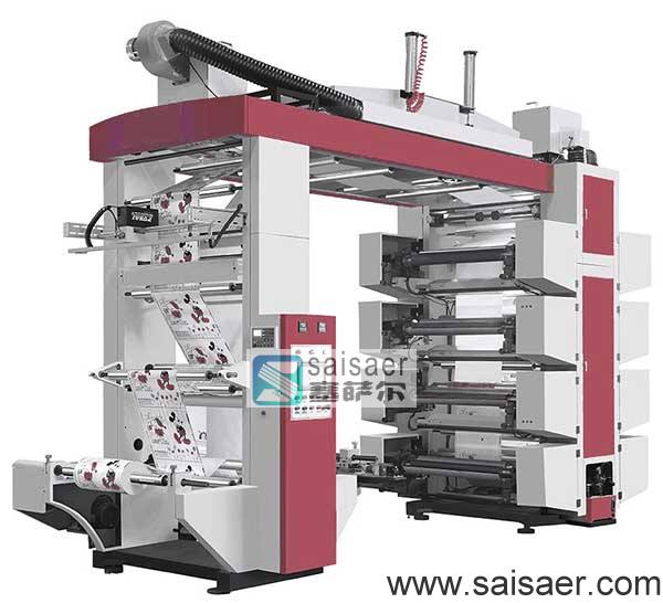 Eight color flexo printer